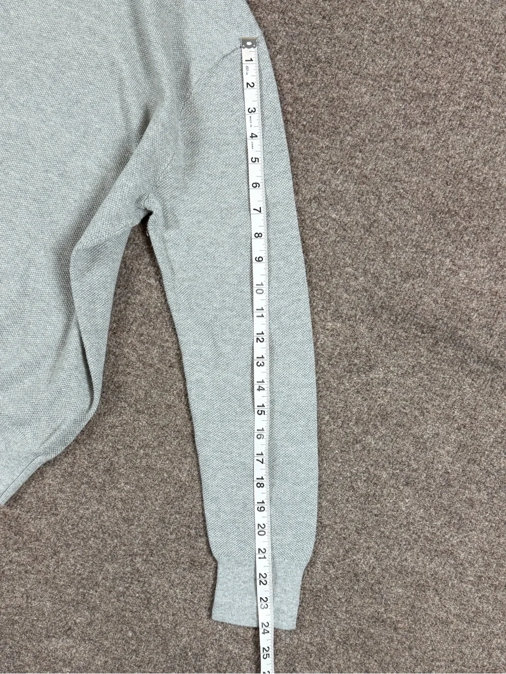J Crew Light Grey Lightweight Pullover Crewneck Knit Cotton Sweater Men’s S/M